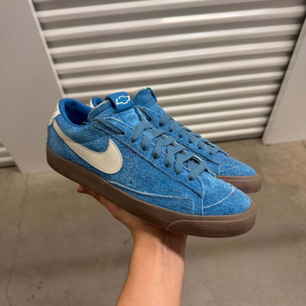 Nike Blazer Low x Devin Booker “Chevy” QS Blue Suede Gum Sole Size 11